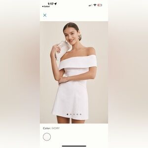 Anthropologie BHLDN Ingrid Off-The-Shoulder Mini Dress